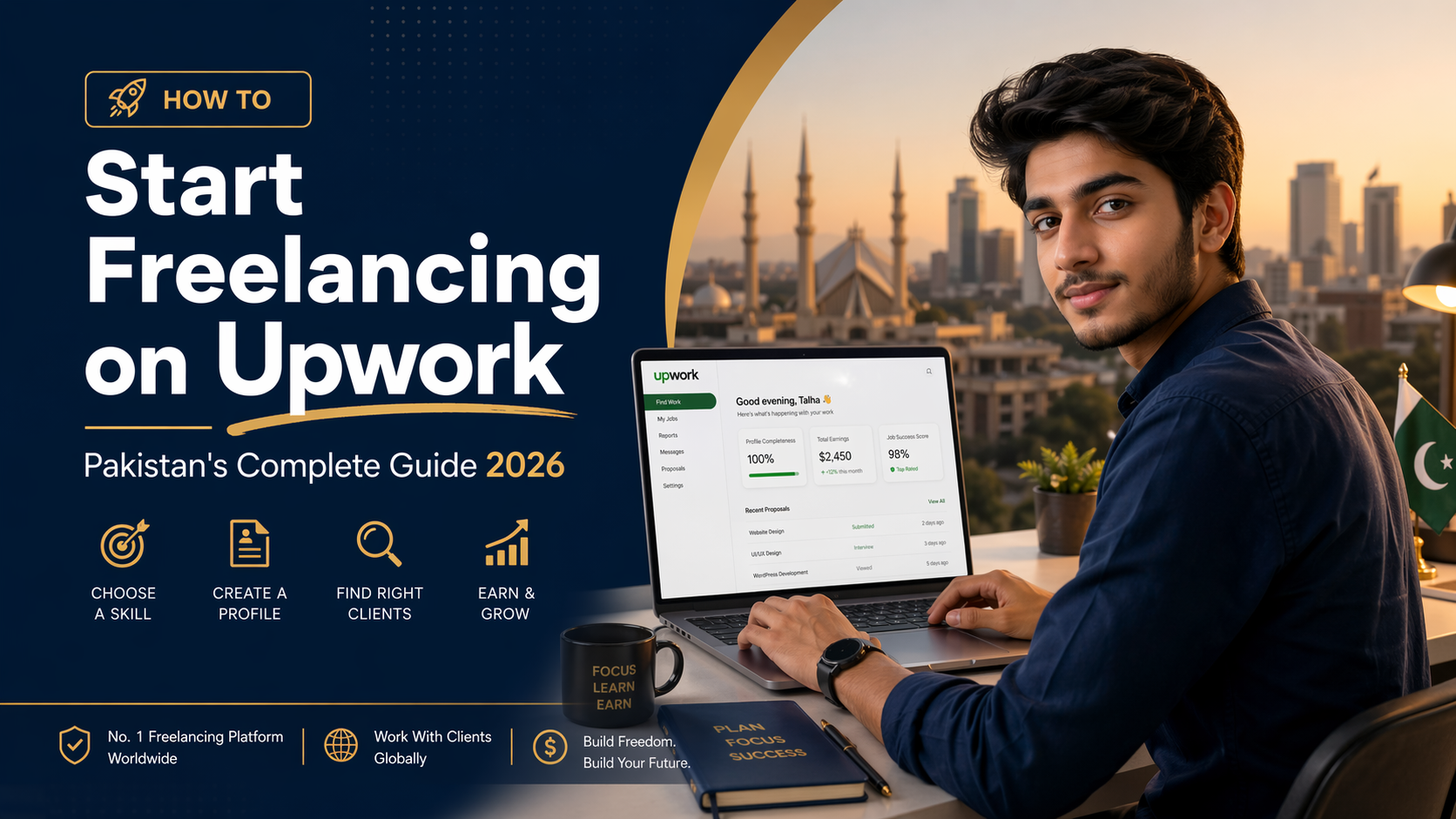 How to Start Freelancing on Upwork from Pakistan in 2026 — A Complete Beginner's Guide