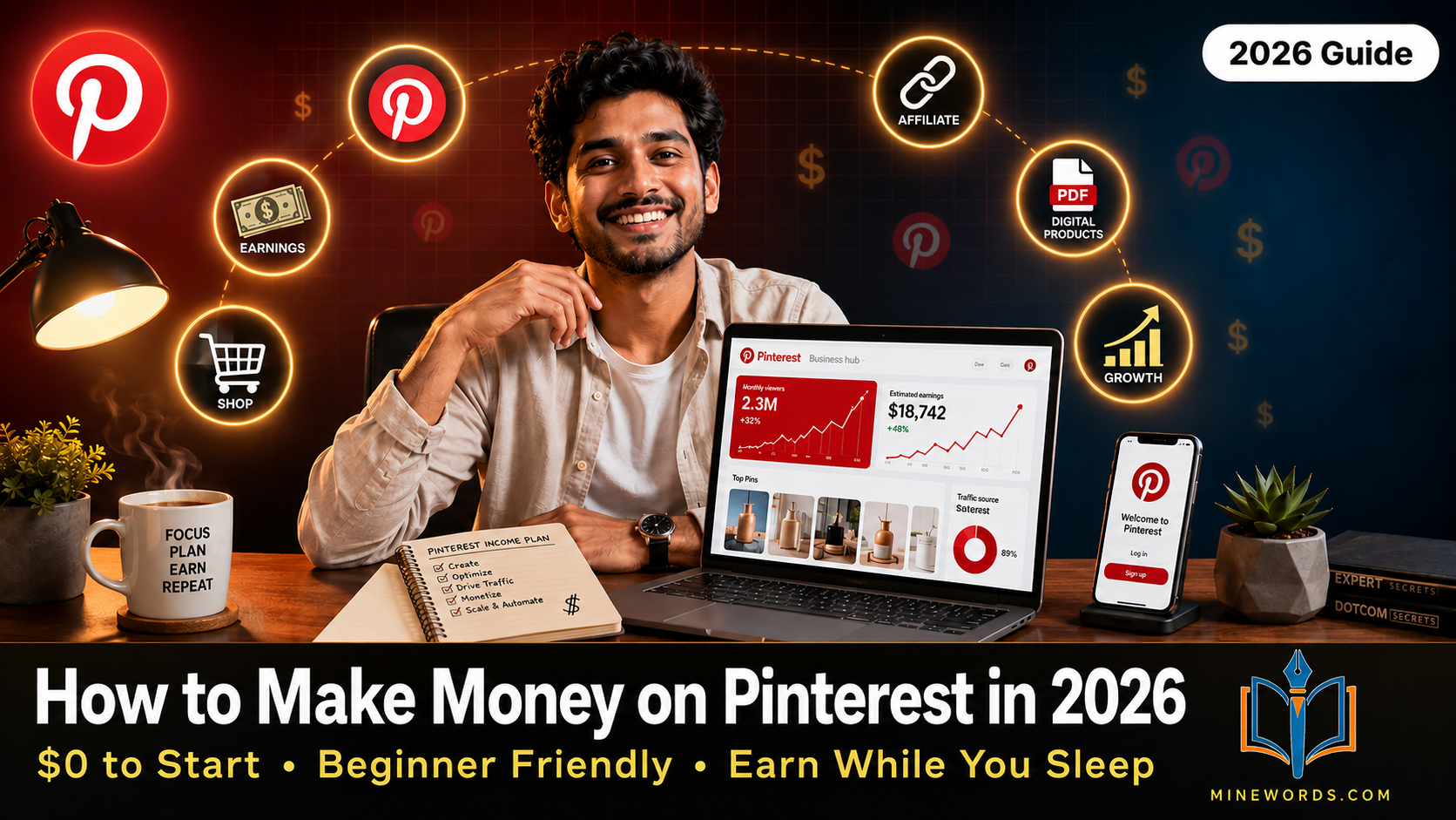 How to Make Money on Pinterest in 2026 — The Easiest $1,000/Month You Will Ever Earn From Your Phone